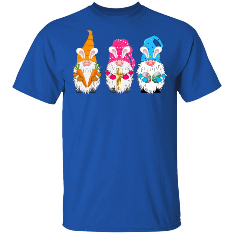 Bunny Gnomes Christian Cross Funny Gnome Lover Rabbit Bunny Eggs Easter Day Matching Shirt For Kids Women Christian Gifts T-Shirt