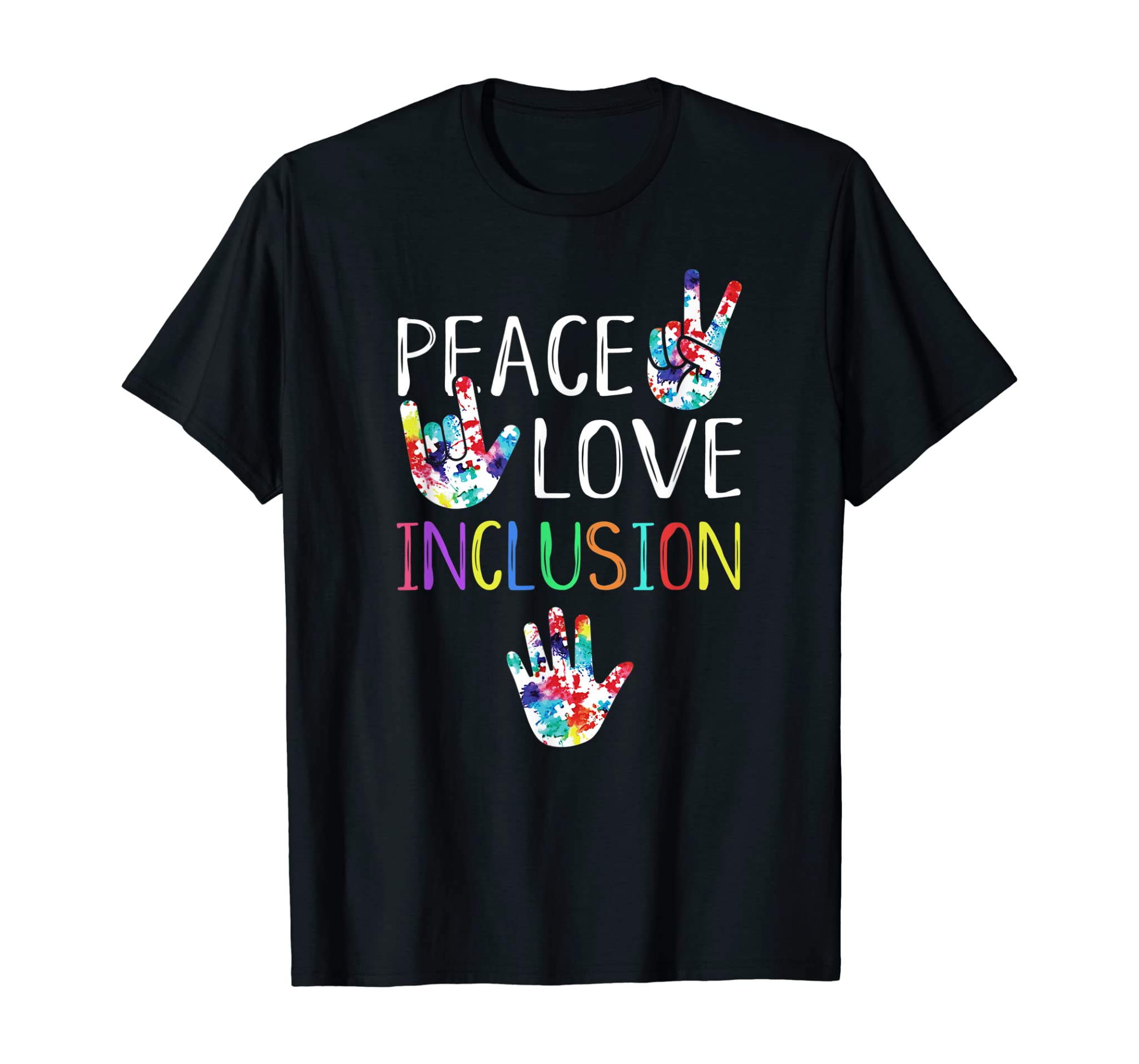 Peace Love Inclusion SPED Squad Special Ed Teacher Gift T-Shirt