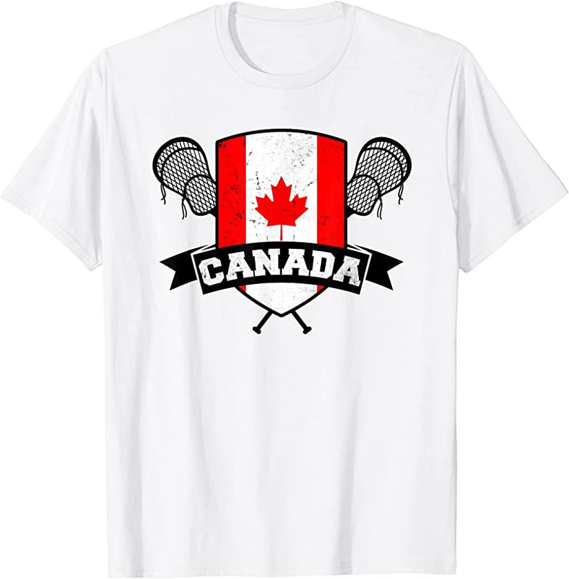 Canada Lacrosse Lacrosse Stick Vintage Retro Gift T-Shirt