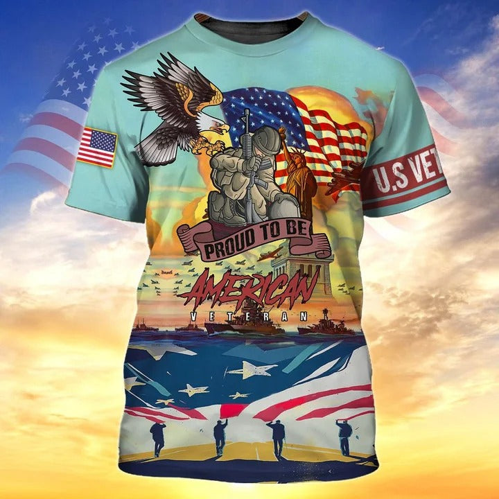 3D Veteran Shirt Memorial Days Proud To Be American T Shirts 911 Shirts