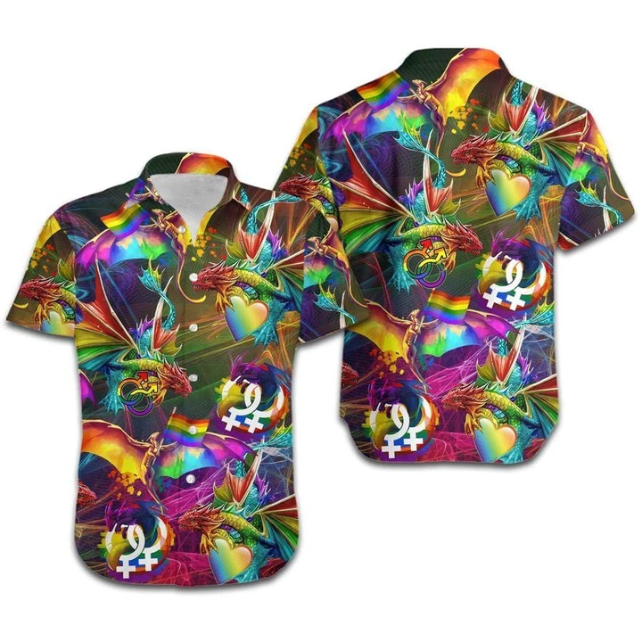 Lgbt Dragon Rainbow Hawaii Shirt For Men Women Ha91769