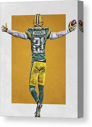 Charles Woodson Green Bay Packers Art 2 Joe Hamilton Canvas Print