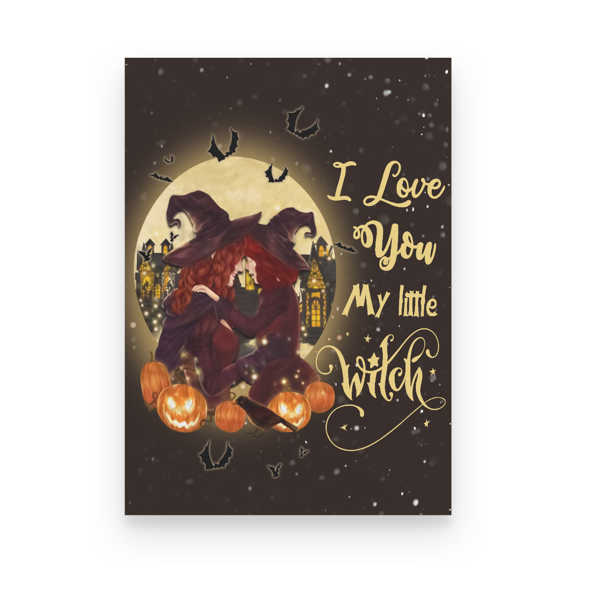 To My Daughter I Love You My Little Witch Pumpkin Halloween Poster Canvas