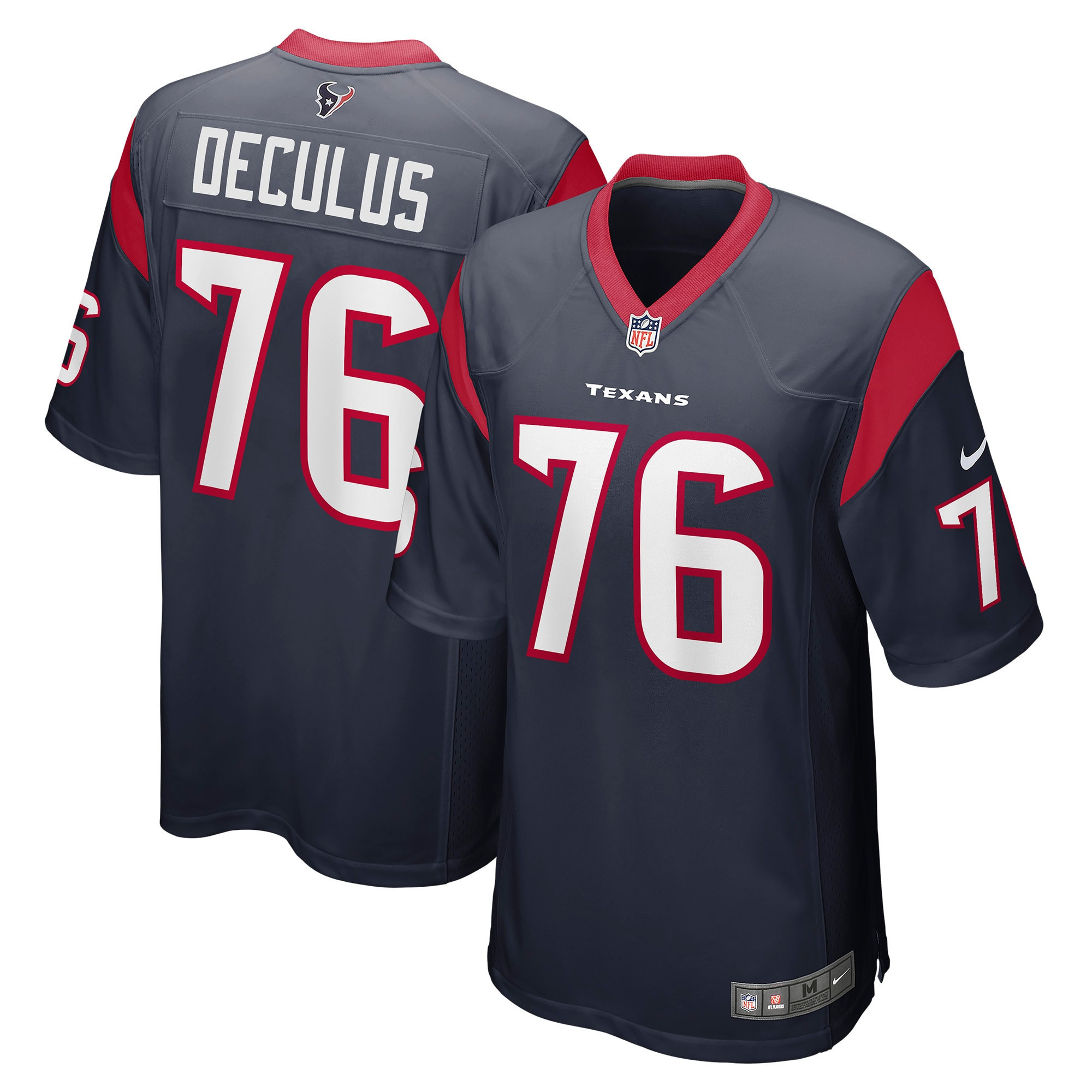 Austin Deculus Houston Texans Game Player Jersey – Navy NFL