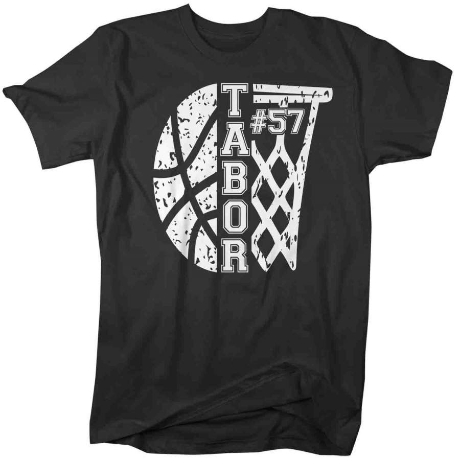 Men’s Personalized Basketball T Shirt Custom Basketball Shirts Basketball Dad T Shirt Personalized Shirts