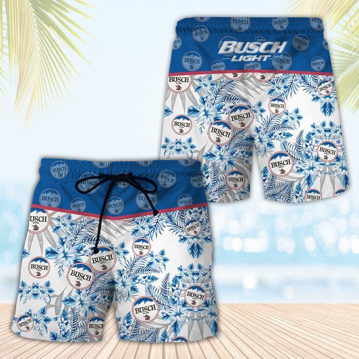 Busch Light Hawaii Shorts Summer Men Ha91508