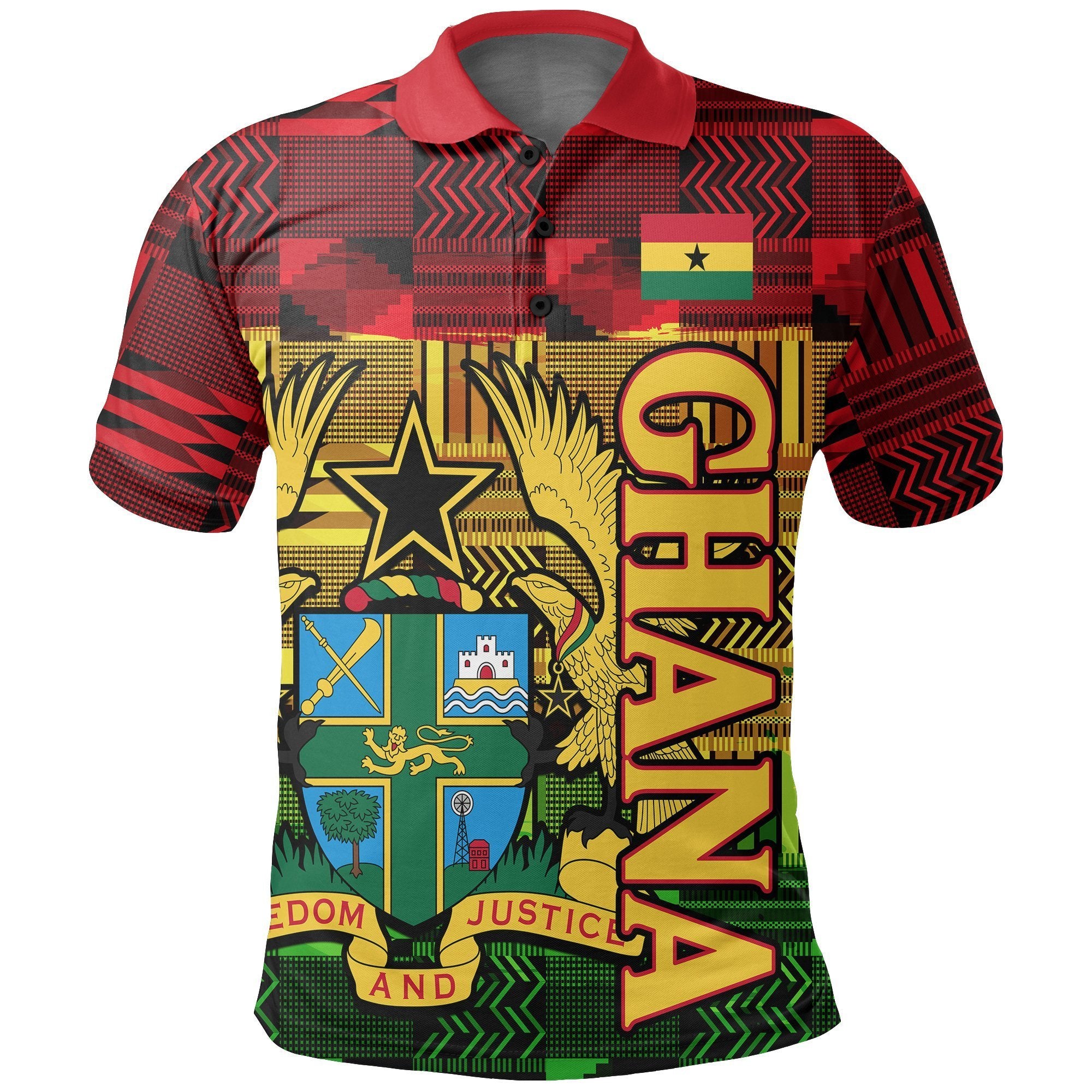 Greek Life Shirt – Ghana Kente Polo Shirt