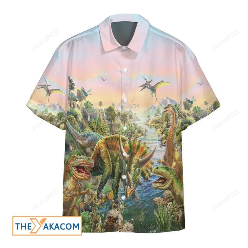 Wonderful Nature And World Of Dinosaurs Hawaii Hawaiian Shirt