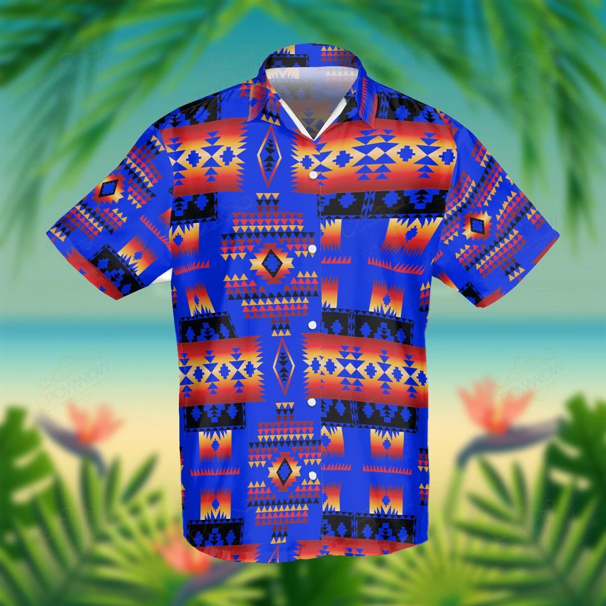 Black Native Tribes Pattern American Hawaii Shirt Ha6428