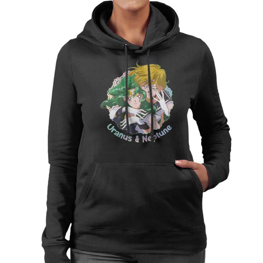 Sailor Moon Uranus And Neptune Embrace Women’s Hooded Sweatshirt