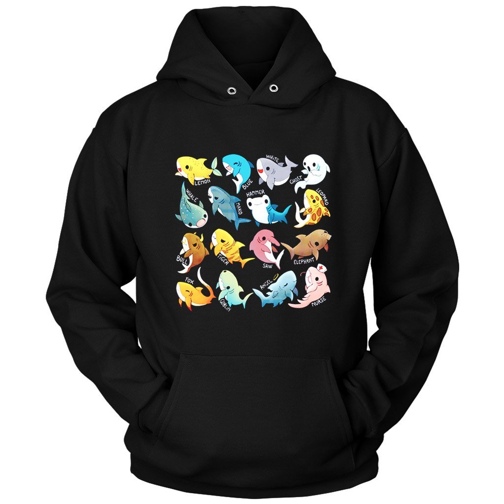 Types Of Sharks Unisex Hoodie