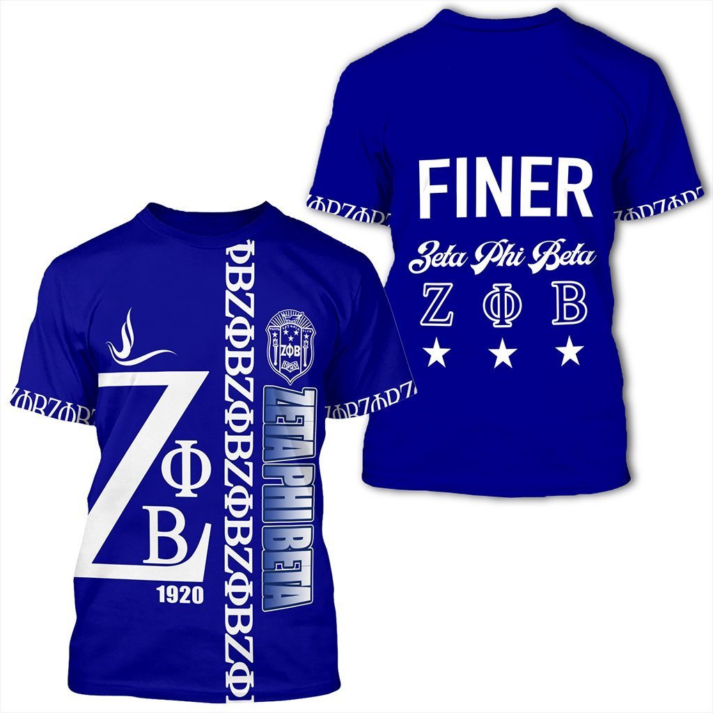 Sorority Tshirt – Blue Zeta Phi Beta Tee J90