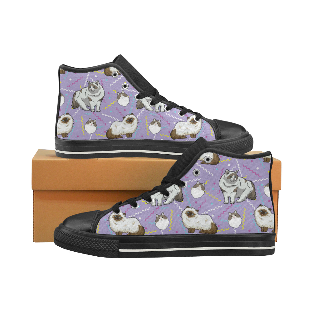 Ragdoll Black High Top Canvas Shoes for Kid