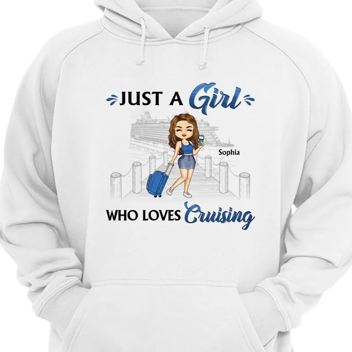 Just A Girl Boy Who Loves Cruising – Gift For Traveling Lovers – Personalized Custom Hoodie Sweatshirt
