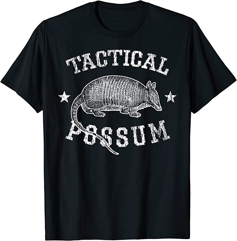 Tactical Possum Armadillo Animal Pun Texas Funny T-Shirt