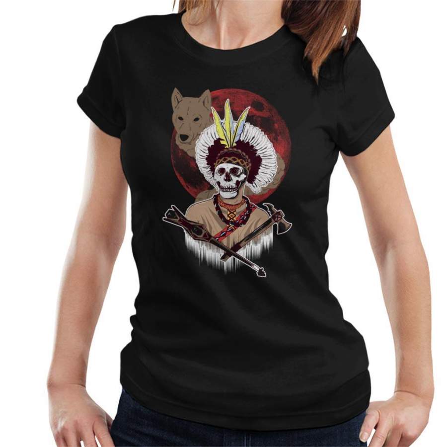 Apache Wolf Moon Women’s T-Shirt