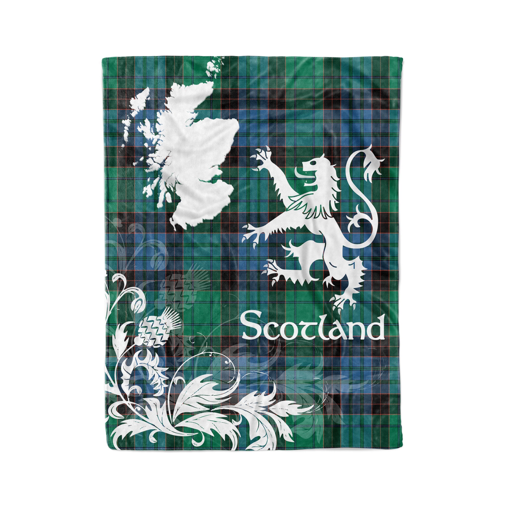 Tartan Plaid Fleece Blanket Tartan Blanket Thistle And Lion Scottish Clan Stewart Old Ancient Plaid Blanket