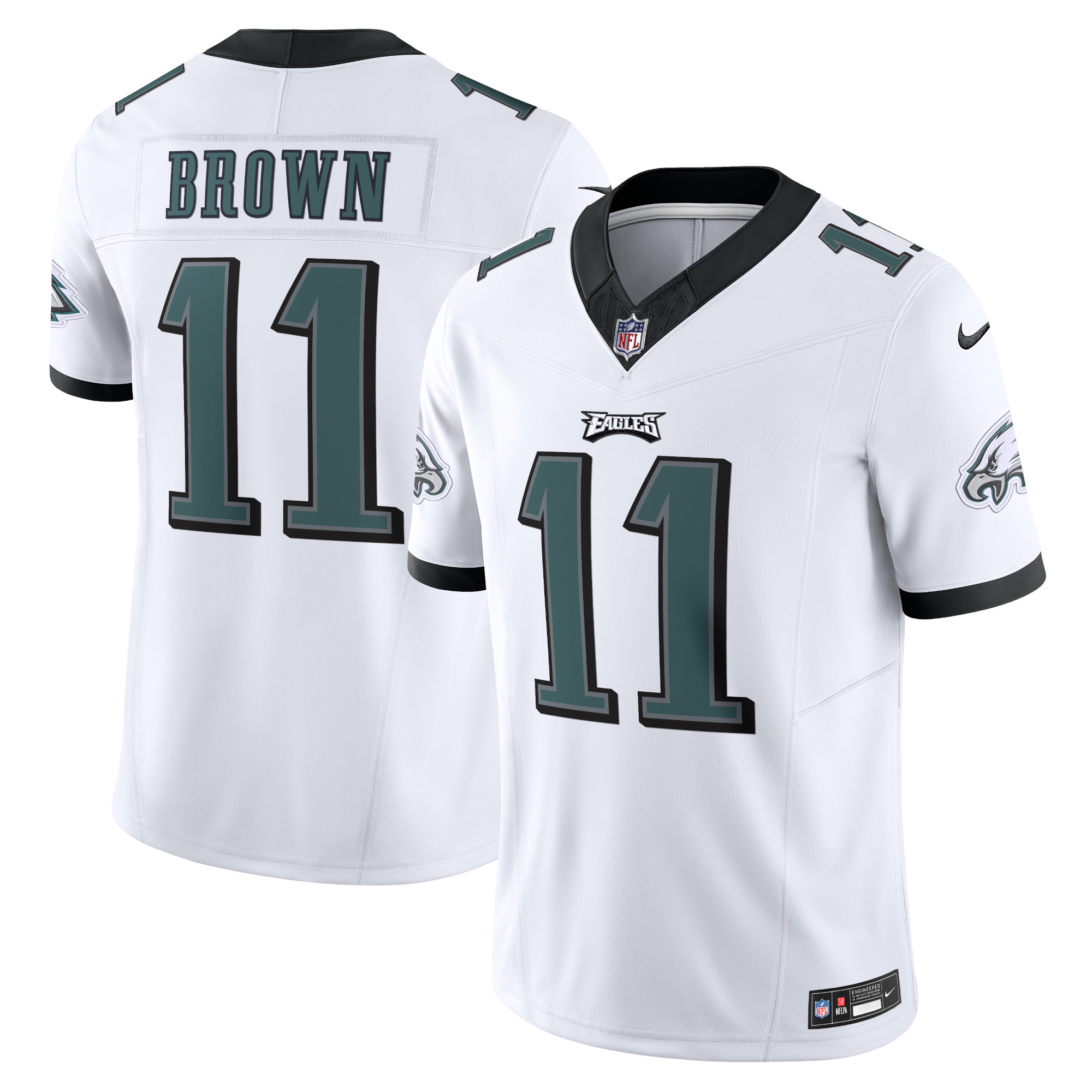 Men’s Philadelphia Eagles A.J. Brown White Vapor F.U.S.E. Limited Jersey