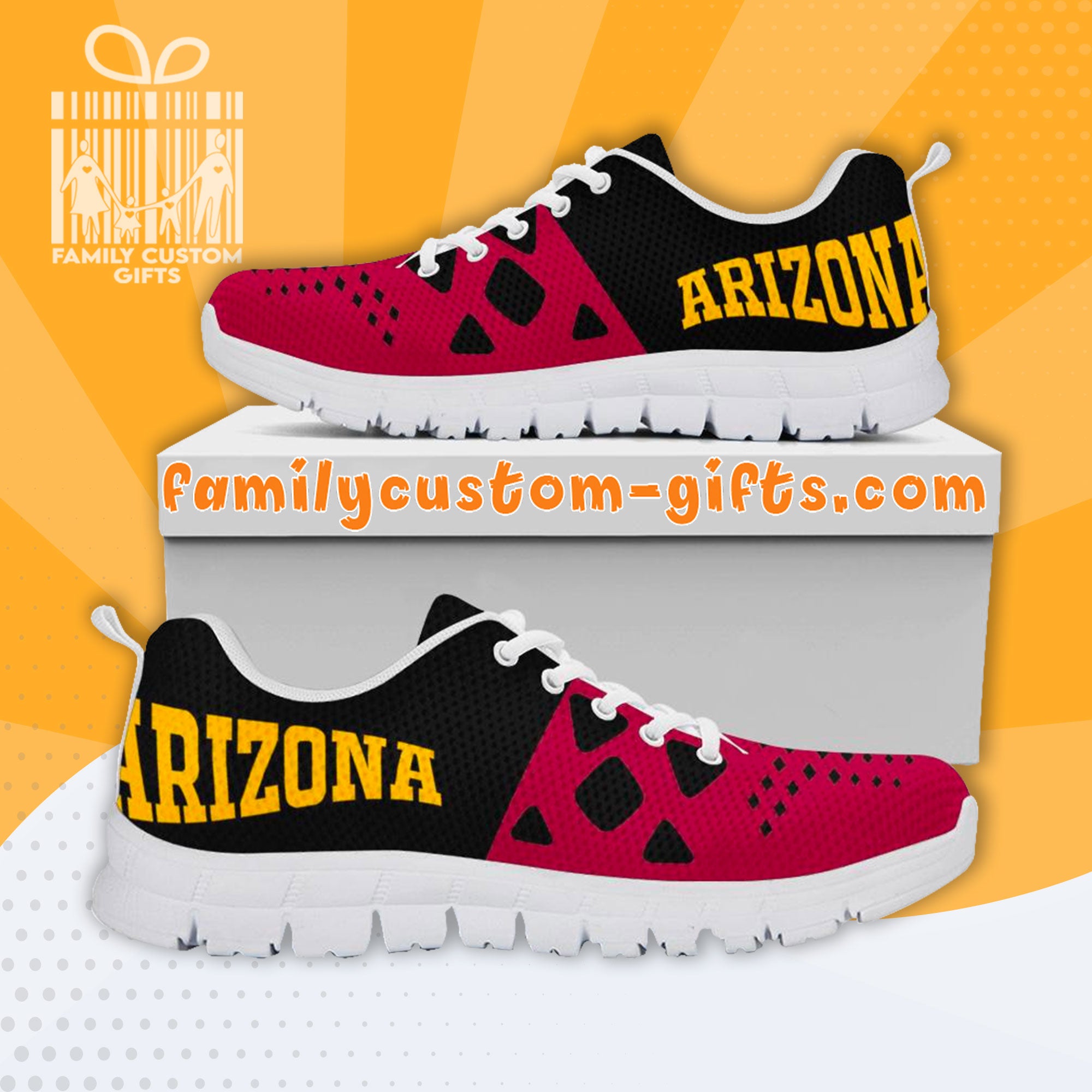 Arizona Cardinals Custom Shoes For Men Women 3D Print Fashion Sneaker Gifts For Her Him