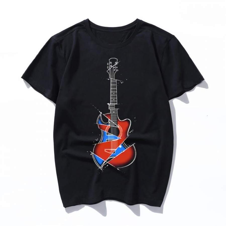 guitar meshup 3d T Shirt Hipster Short Sleeve Tee Tops men’s Shirts Homme tops Vintage Hip Hop Summer t-shirt