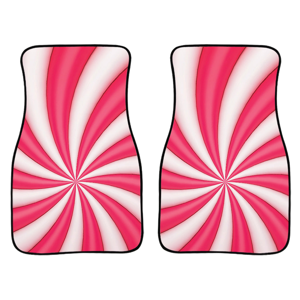 Pink Swirl Candy Print Front Car Floor Mats