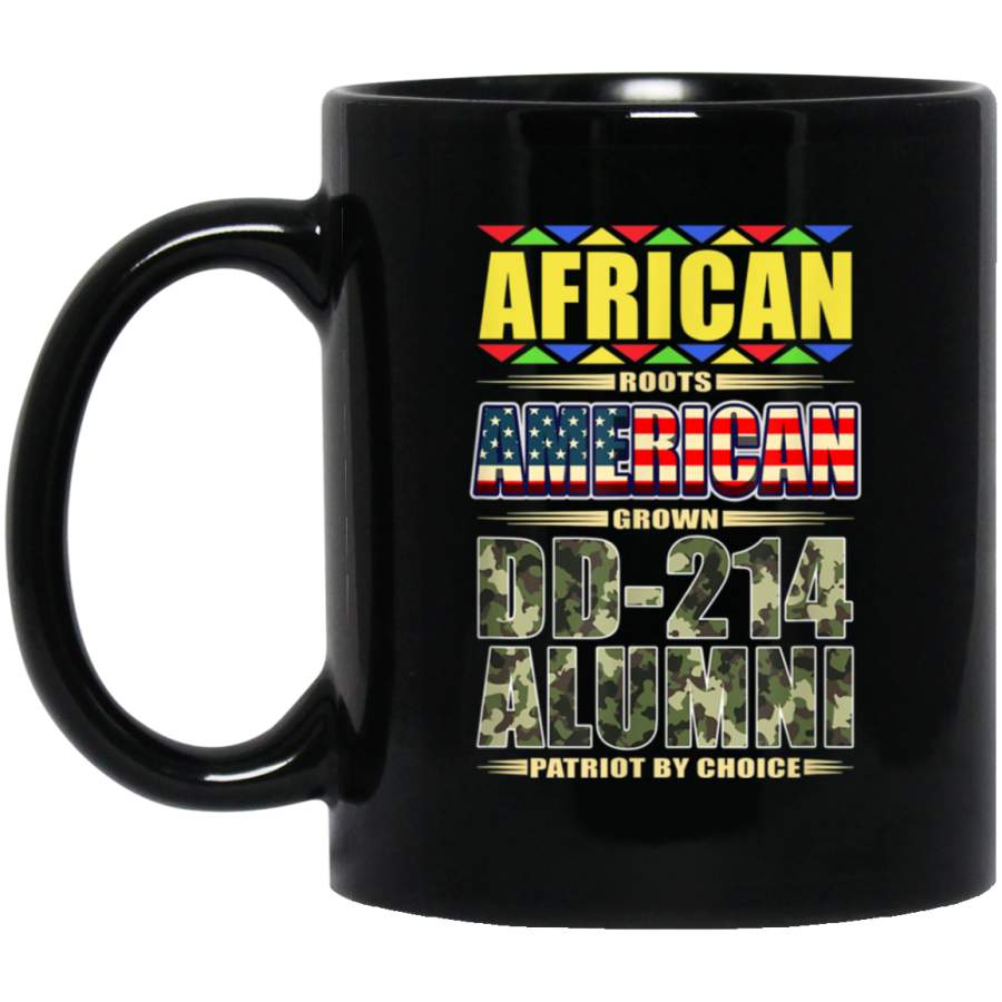 African American Veteran DD 214 Alumni Patriotic Flag Mug