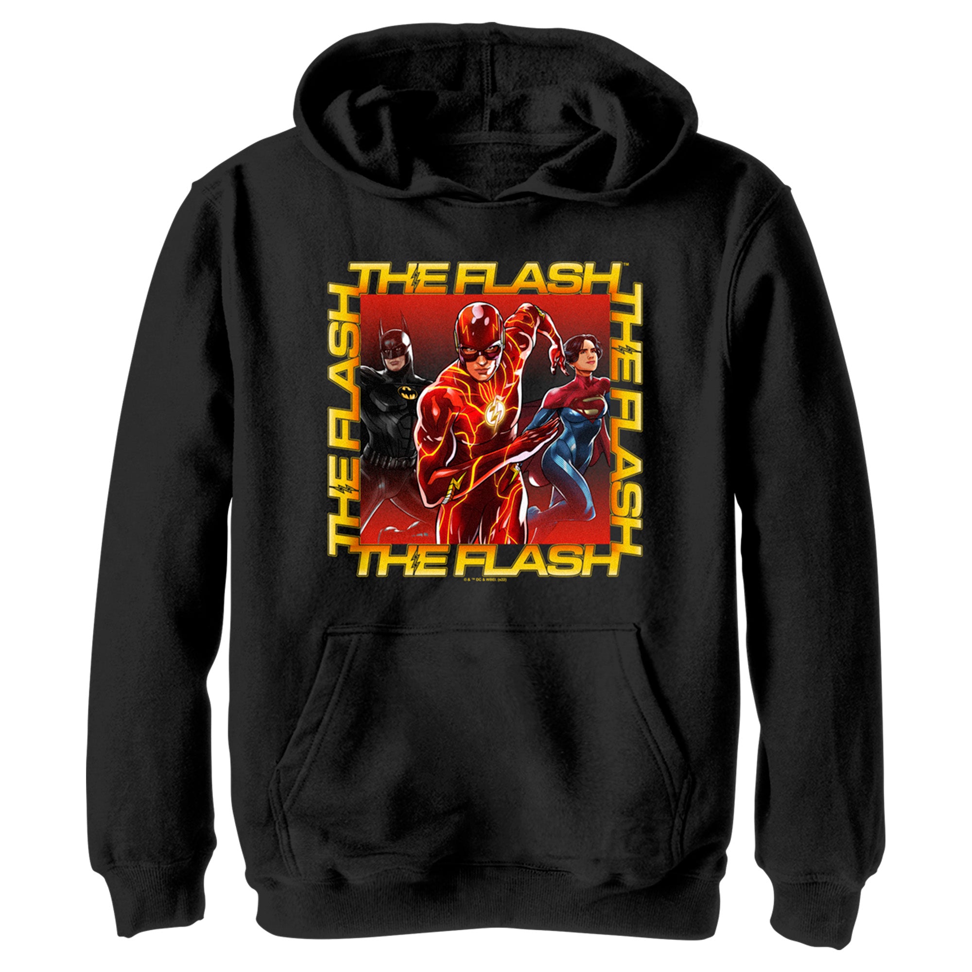 Boy’S The Flash Boxed Superheroes Pull Over Hoodie