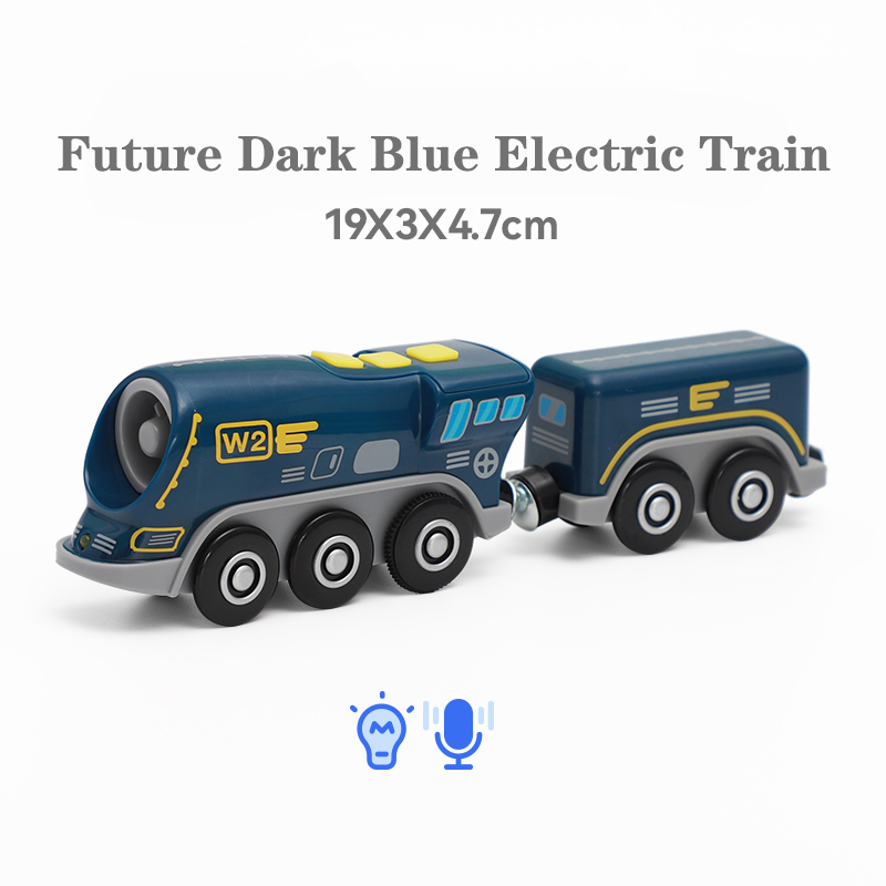 Battery Operated Locomotive Pay Train Set Fit for Wooden Railway Track Powerful Engine Bullet Electric Train for Boys Girls Gift alx