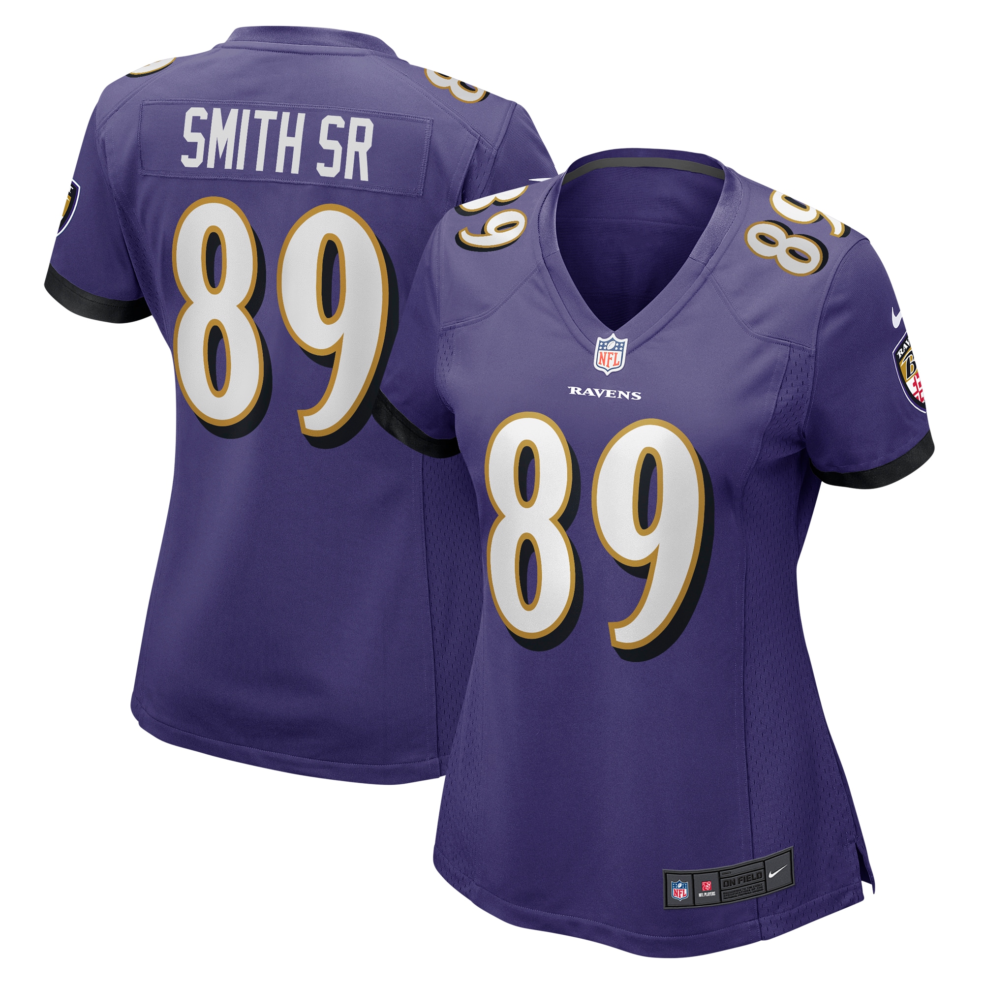 Steve Smith Sr. Baltimore Ravens Women's Retired Player Game Jersey – Purple