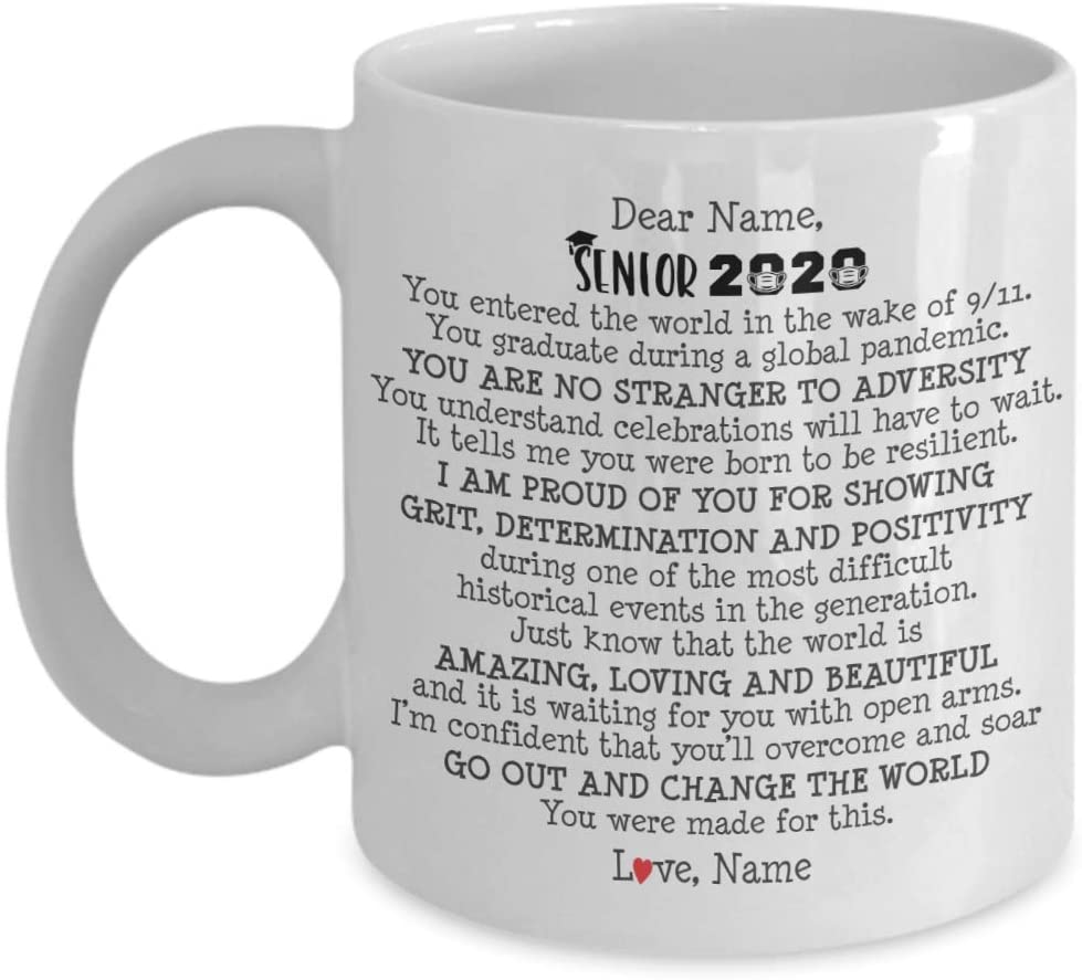 Personalized Senior 2020 Mug 2020 Graduation Gift For Girl Boy High School Grad Gift For Him Her Son Graduation Gift From Mom Dad Aunt Uncle 15Oz