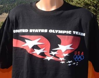 90s Vintage T-shirt Us Olympics Hockey Team Tee  Deadstock Nwt New Tags 9155