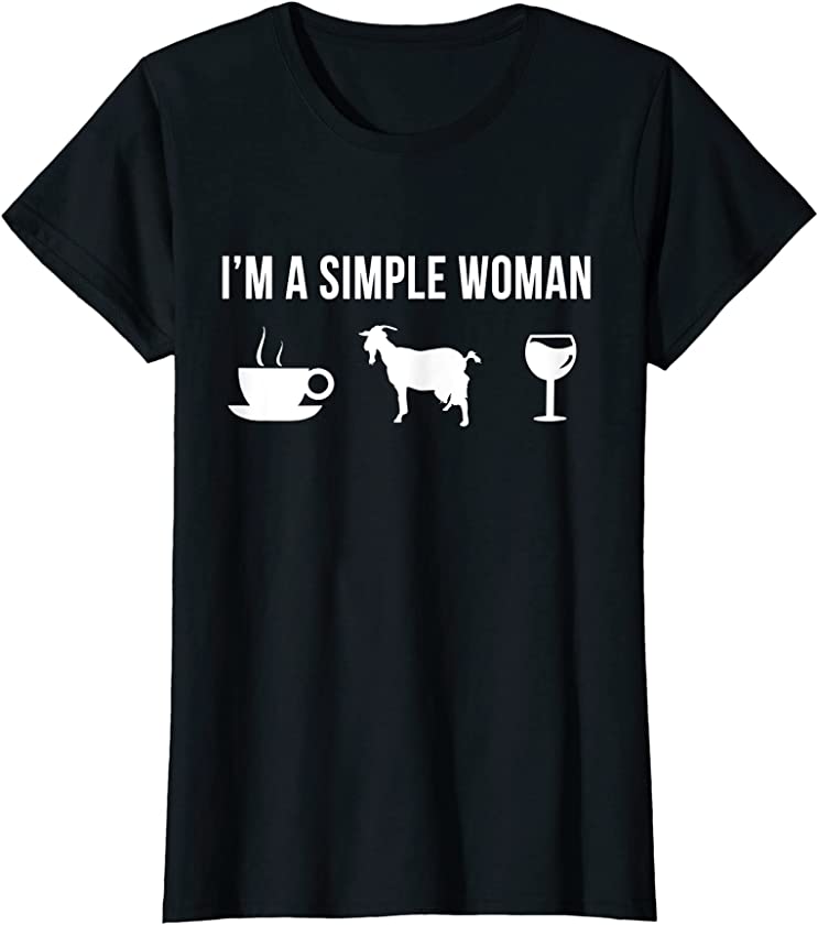 Womens Funny Goat Farmer Animal Simple Woman T-Shirt