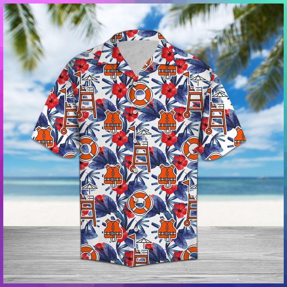 Lifeguard Palm Hawaii Shirt Unisex Adult Ha40926