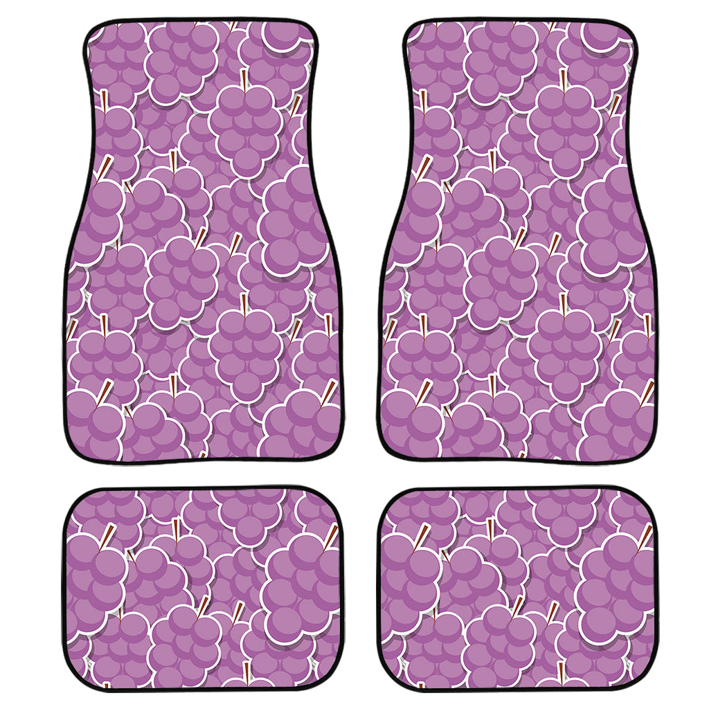 Cute Grape Pattern Print Front And Back Car Floor Mats, Front Car Mat