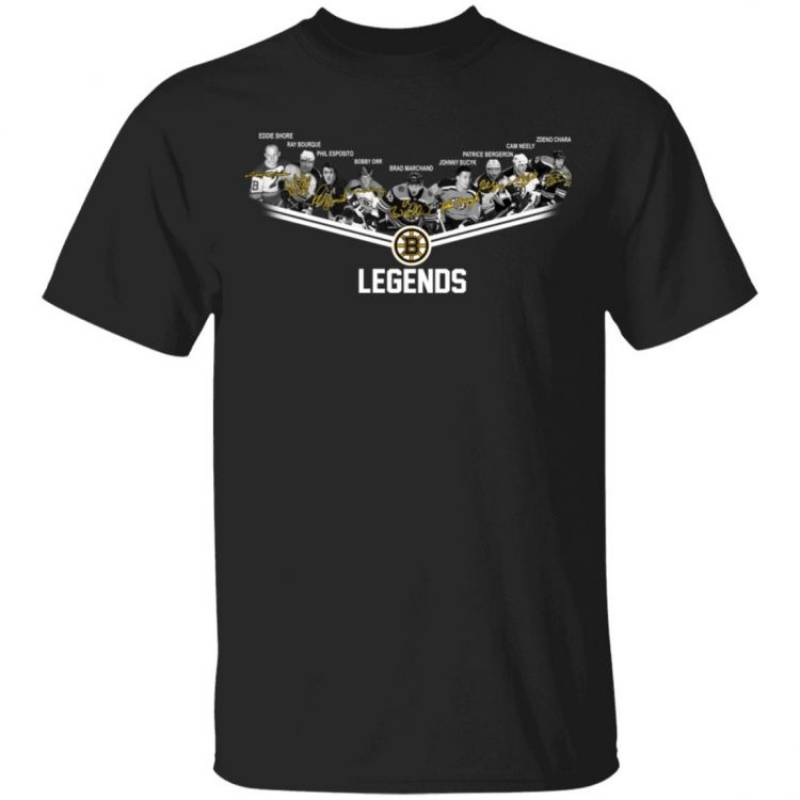 Boston Bruins Legends Team Signature T Shirt