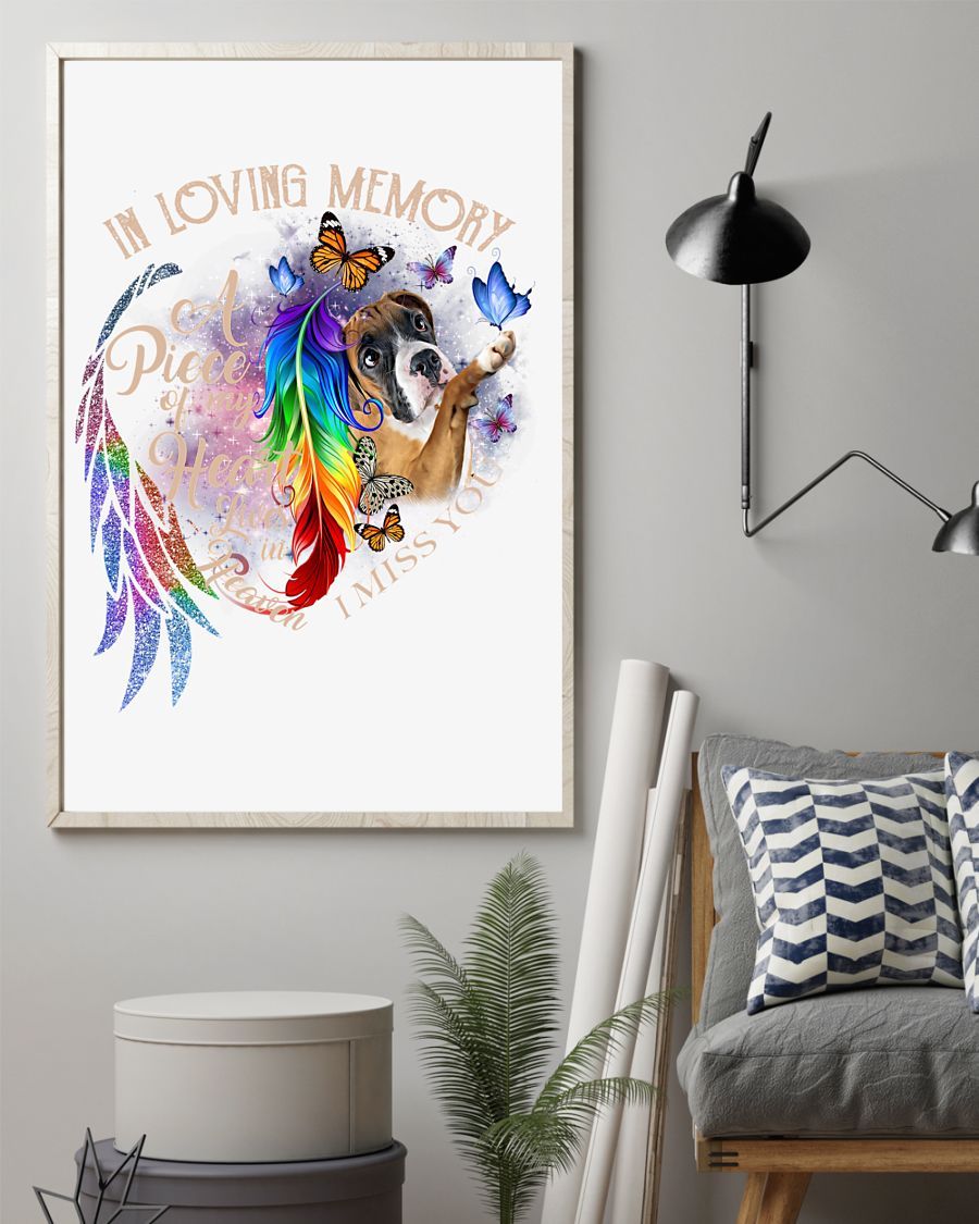 Boxer A Piece Of My Heart Boxer Lover Dog Mom Canvas And Poster | Wall Decor Visual Art | Mother’S Day Gift
