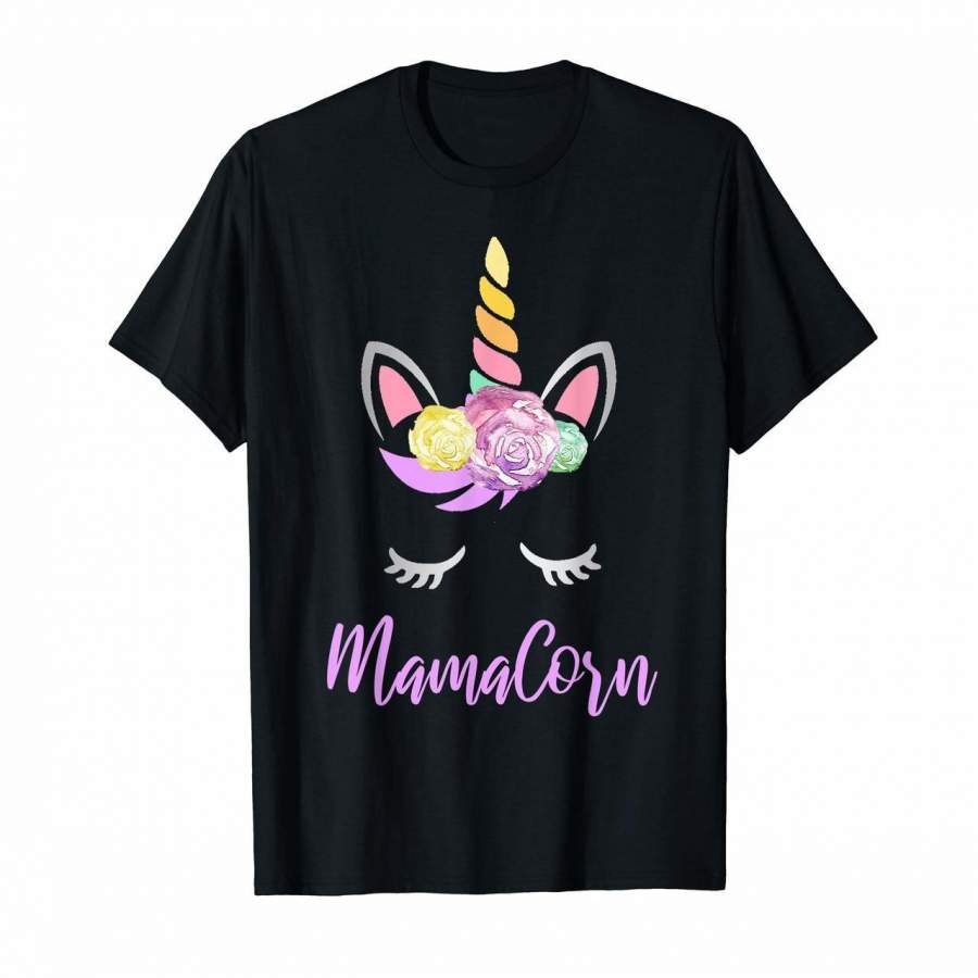 Mamacorn Floral Unicorn Gift Cute Shirt for Mothers Day Mom