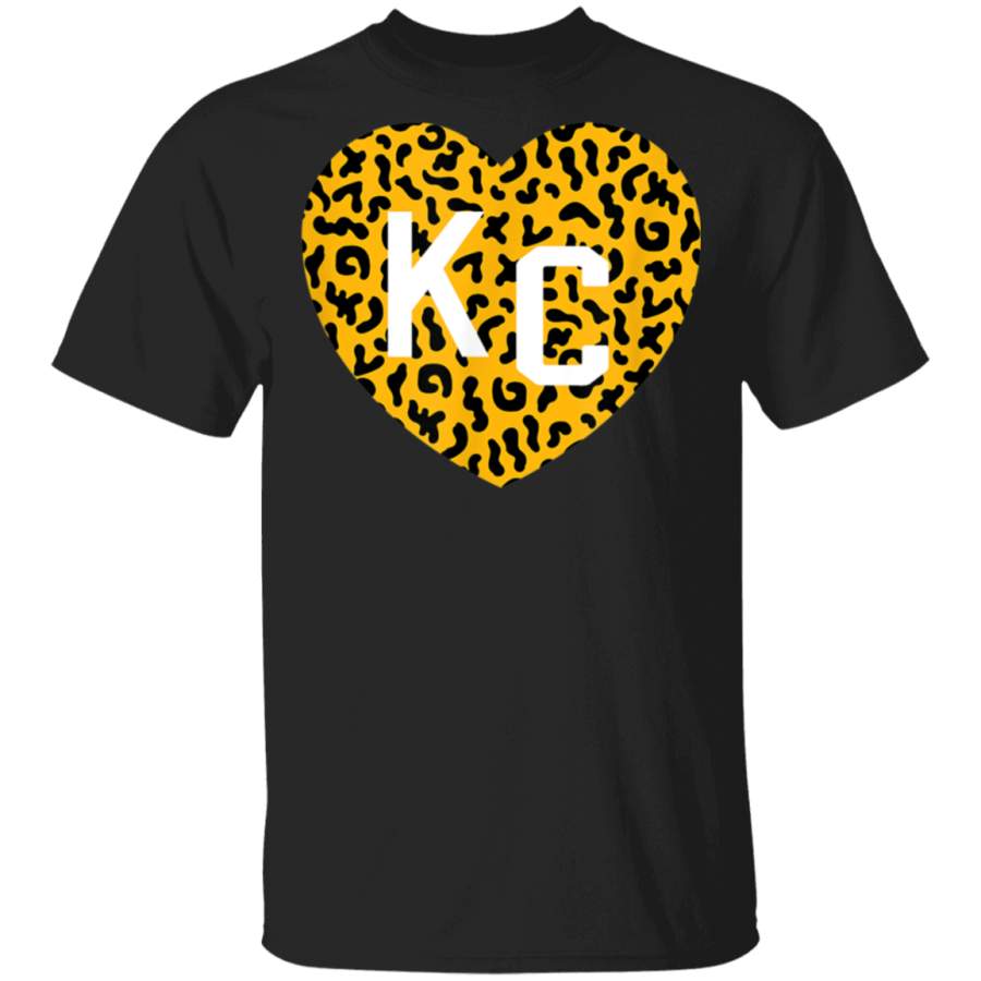 Love KC Heart 80s 90s Kansas City Animal Print Kc Hearts TShirt