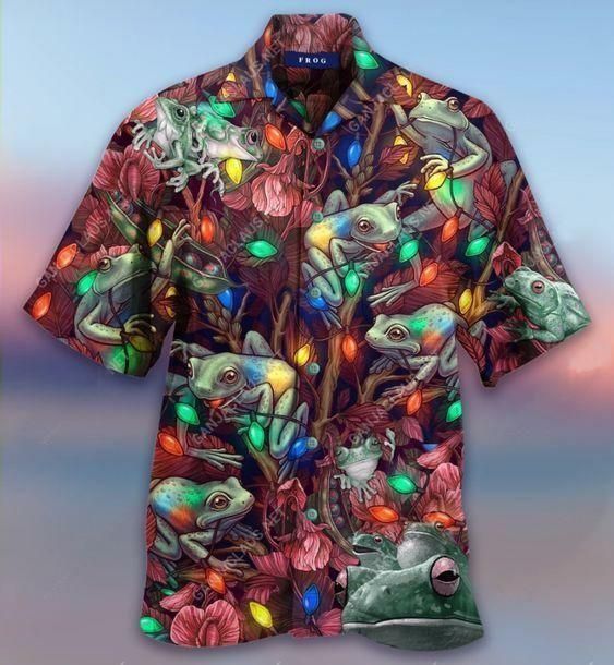 Cover Your Body With Amazing Hawaii Aloha Shirts Christmas Lights Frog Ha94363