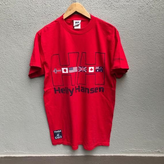 Vintage 90S Helly Hansen Sailing Gear Biglogo Spellout Shirt