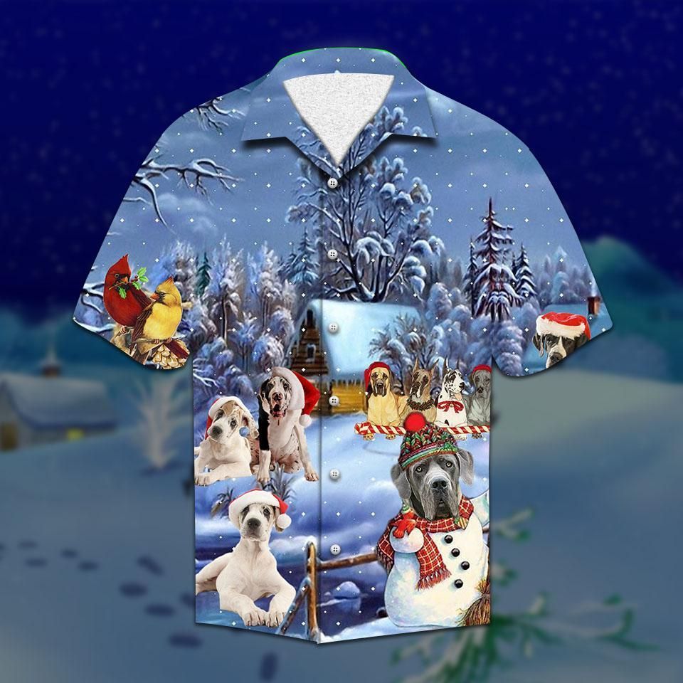 Shop Great Dane Christmas Hawaii Shirt Ha12200