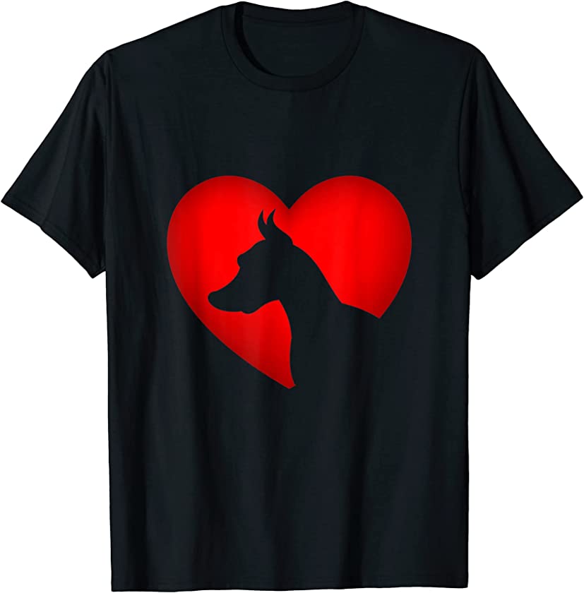 Mother’s Day Retro Hearts Doberman Dog Puppy Lover T-Shirt