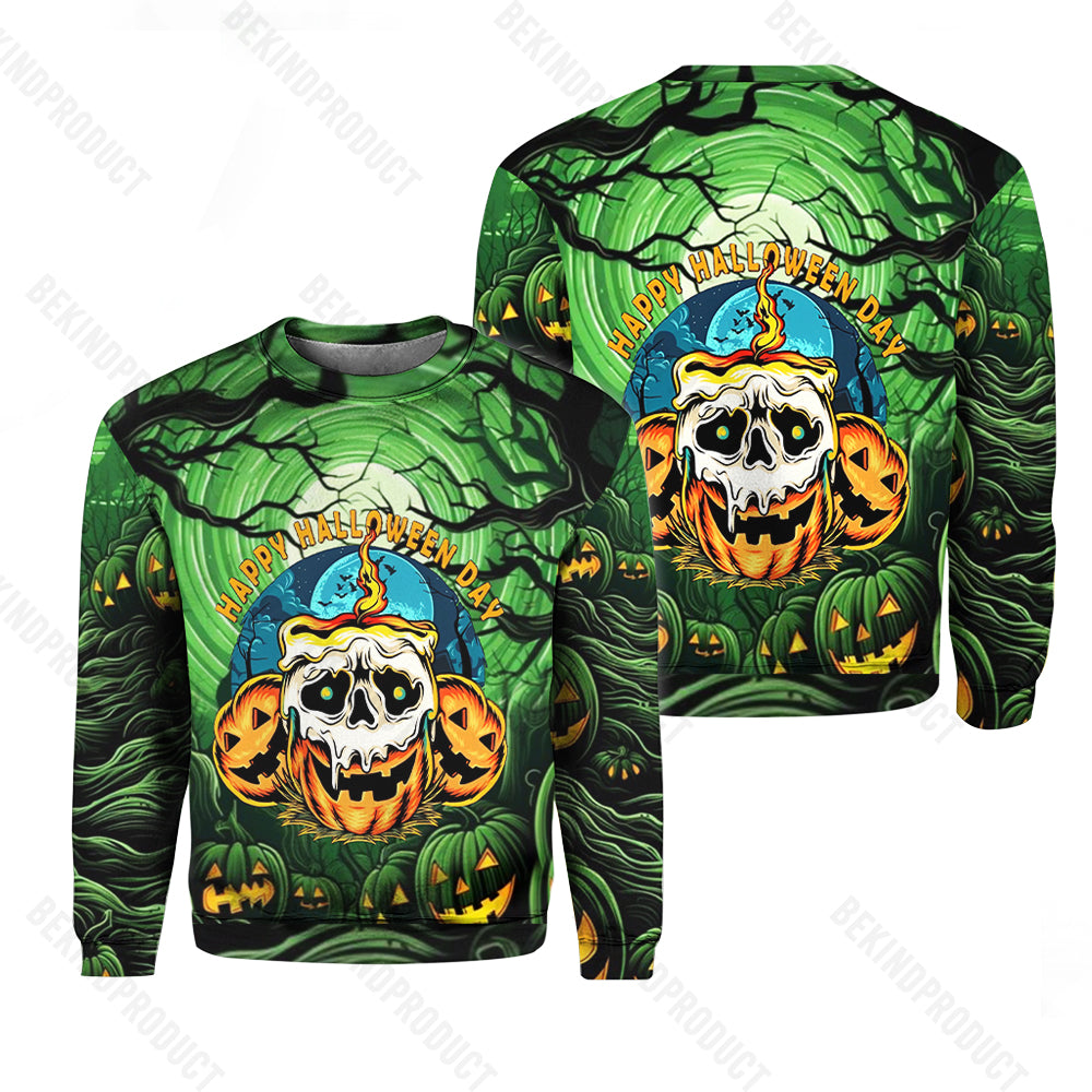 Happy Halloween Day Crewneck Sweatshirt All Over Print Sweatshirt For Men & Women