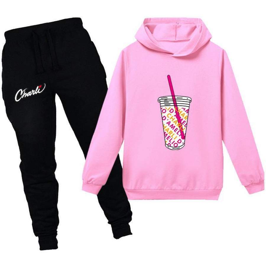 Kids charli d'amelio Drink cup shirt with pants
