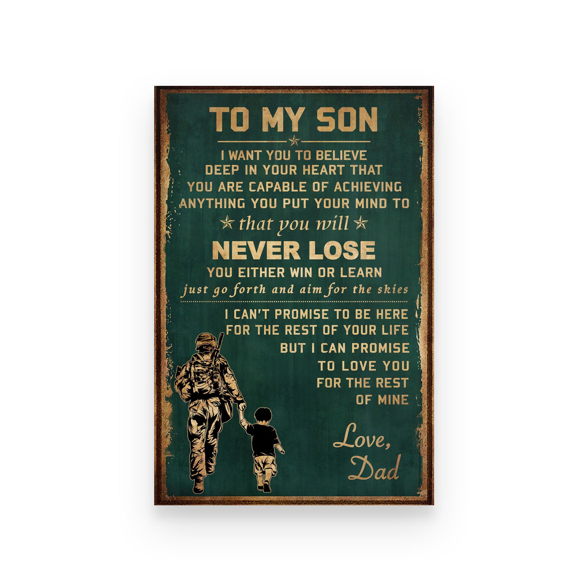 Poster soldier Doc dad for son that you will never lose