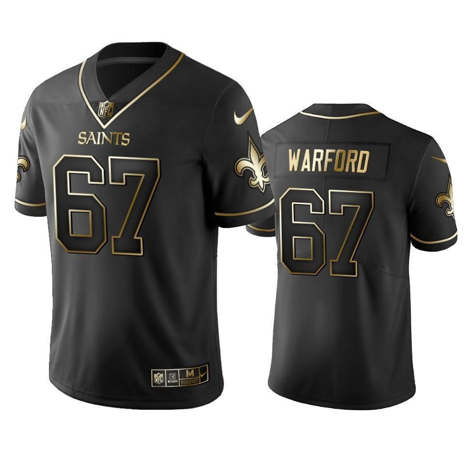 New Orleans Saints Larry Warford Black Golden Edition 2021 Vapor Untouchable Limited Mens 3D Jersey