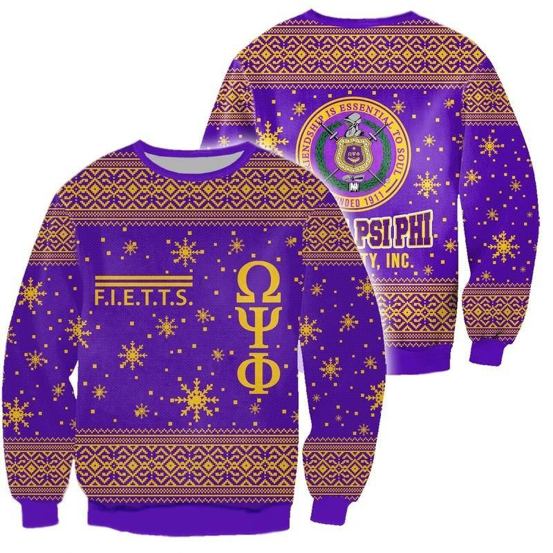 Fraternity Sweatshirt – Crewneck Sweatshirt Christmas Fietts 1911 Omega Psi Phi