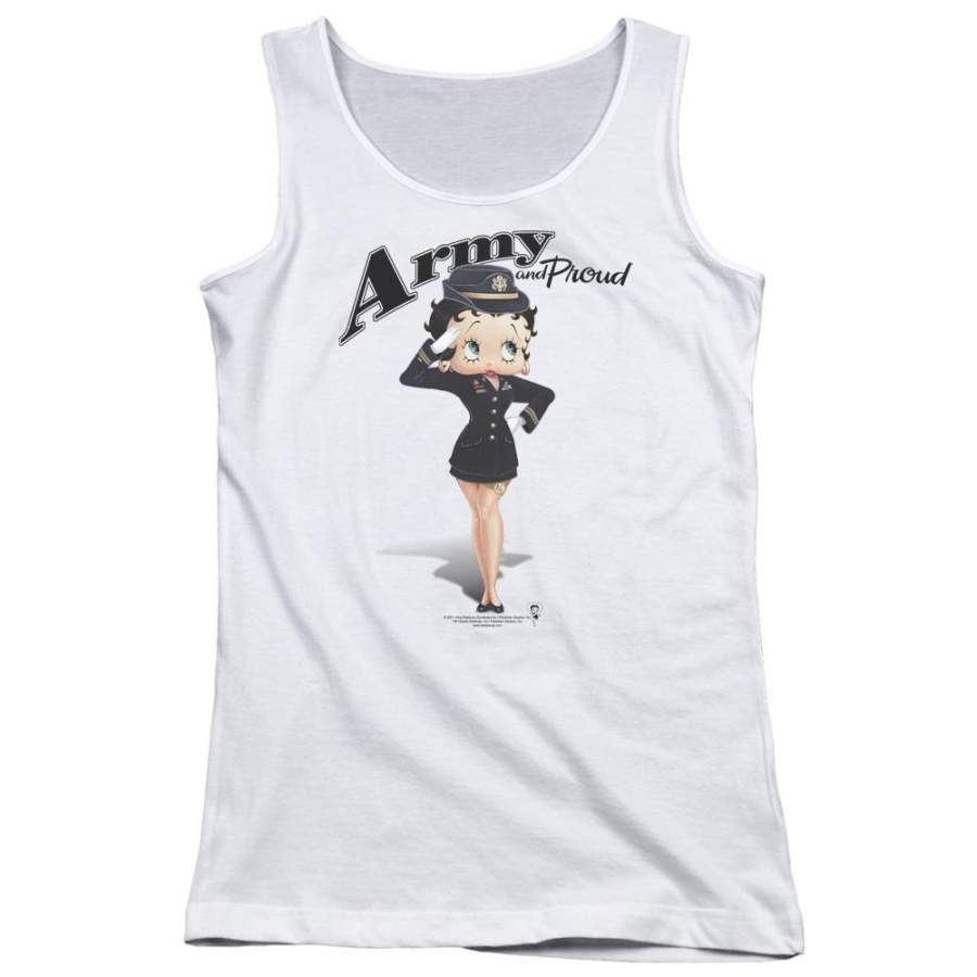 Betty Boop Army Boop Juniors Tank - EmprintsTOP