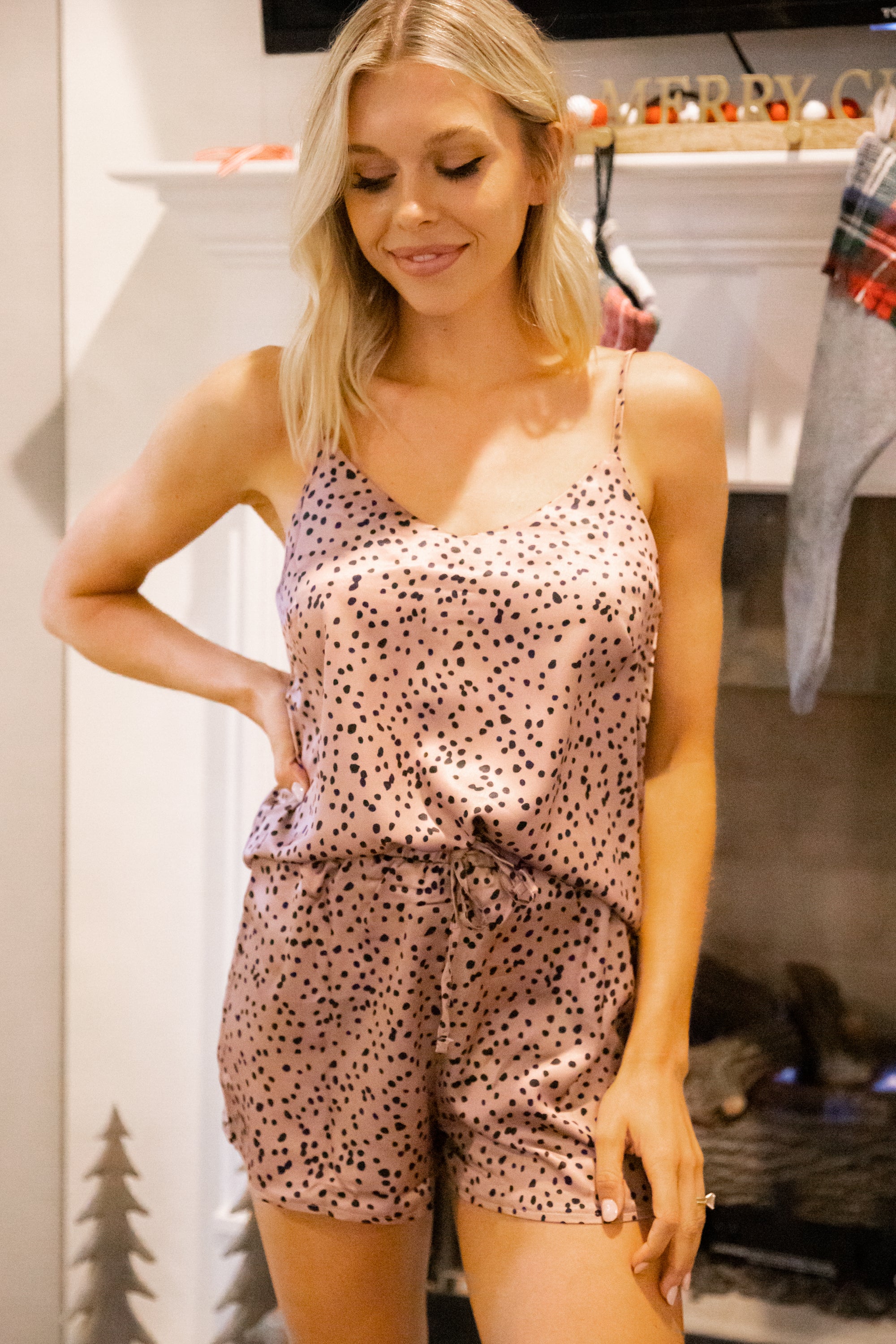 Winding Down Brown Spotted Leopard PJ Tank