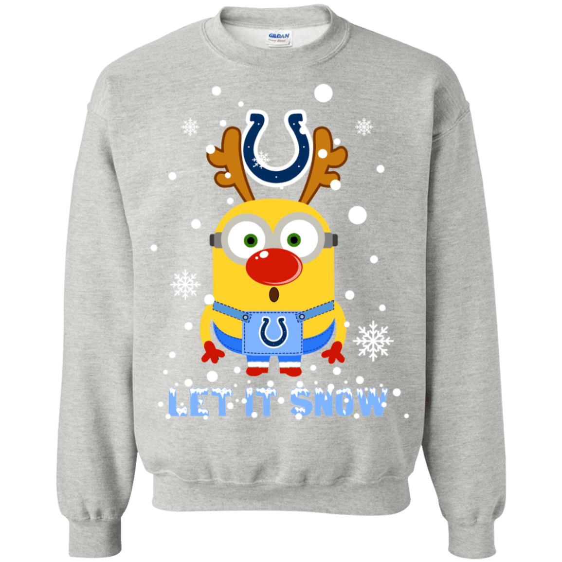 Buy Minion Indianapolis Colts Ugly Christmas Sweaters Let It Snow Sweatshirt